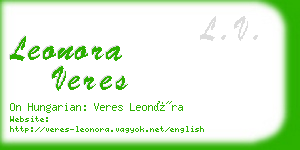 leonora veres business card